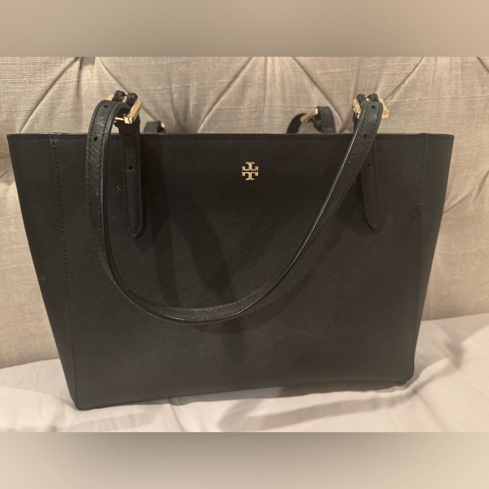 Tory Burch Emerson small tote in black